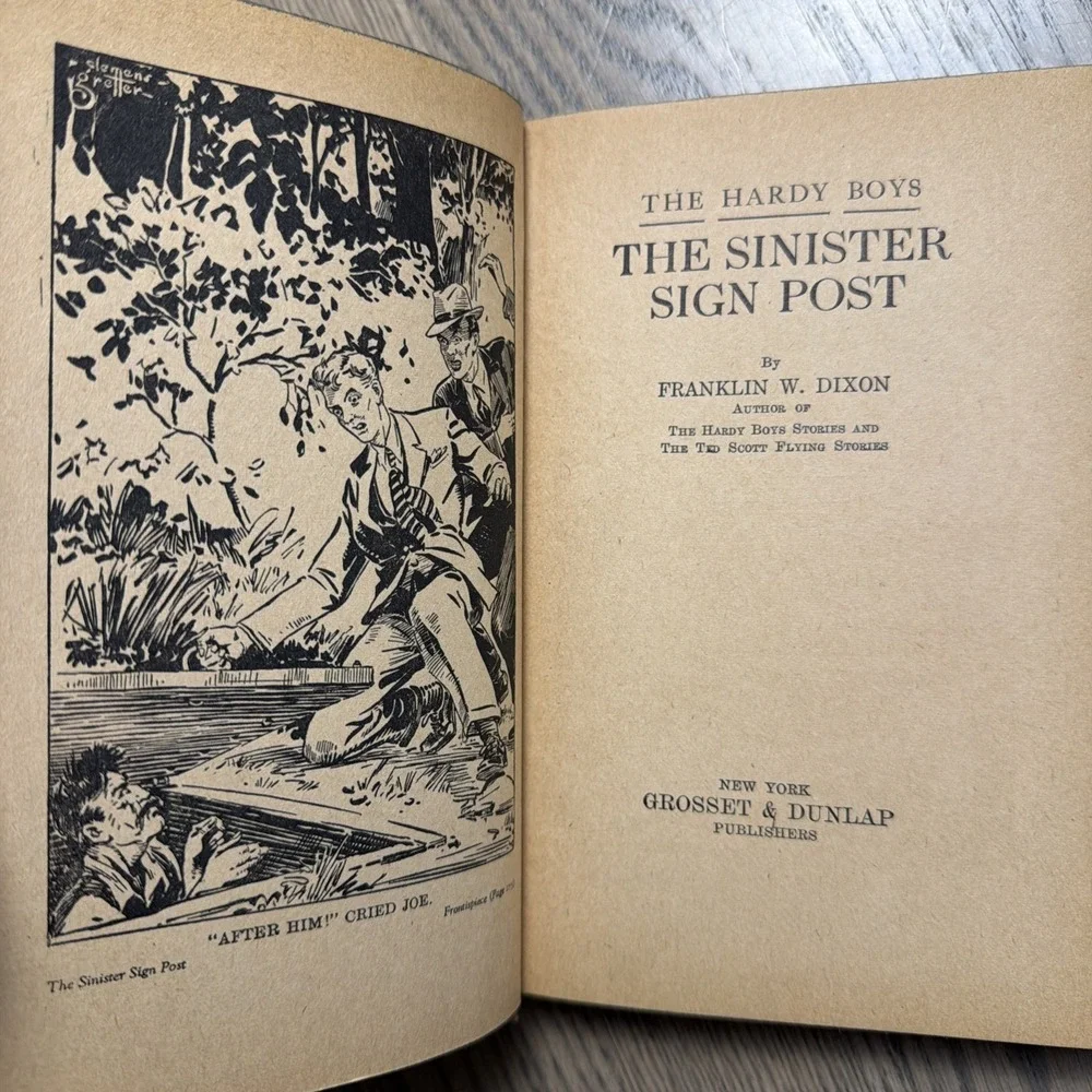 Hardy Boys The Sinister Sign Post Franklin‎ W. Dixon 1936 Illustrated